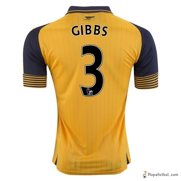 Camiseta Arsenal Replica Segunda Ropa Gibbs 2016/17 Amarillo